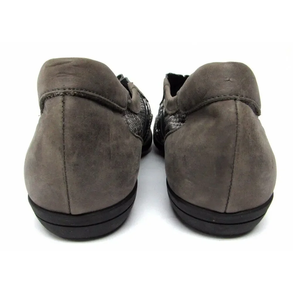 Sesto Meucci women's size 6 gray grey loafers comfort shoes flats hovercraft sol